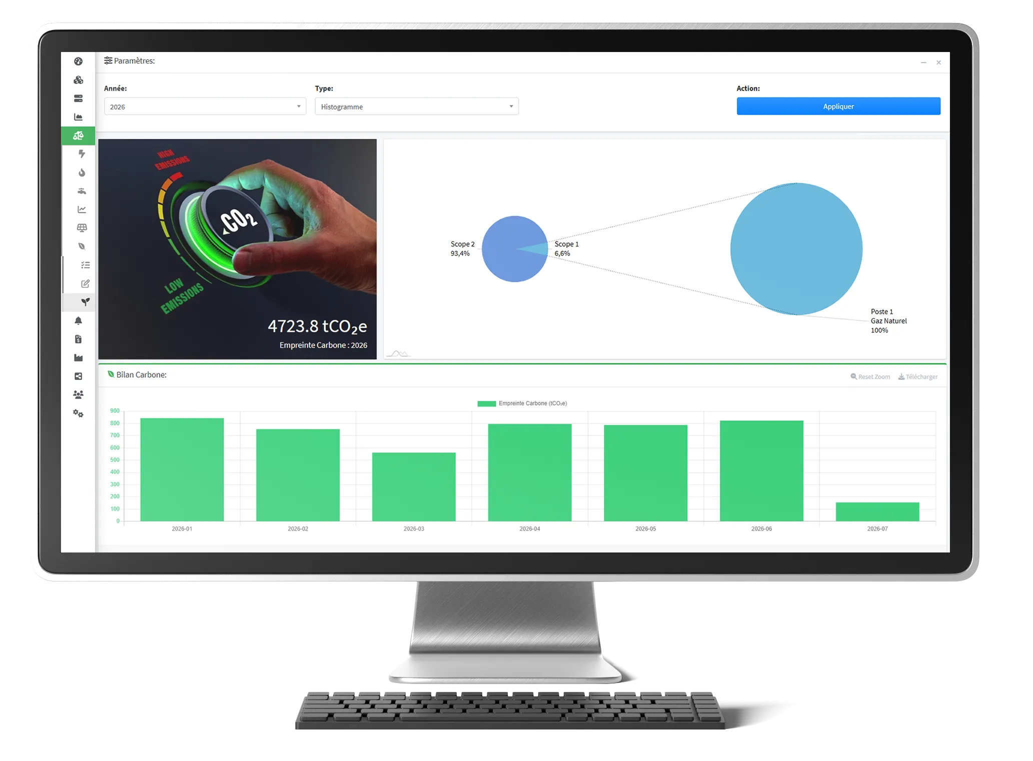 EnergySave Tableau de Bord Bilan Carbone